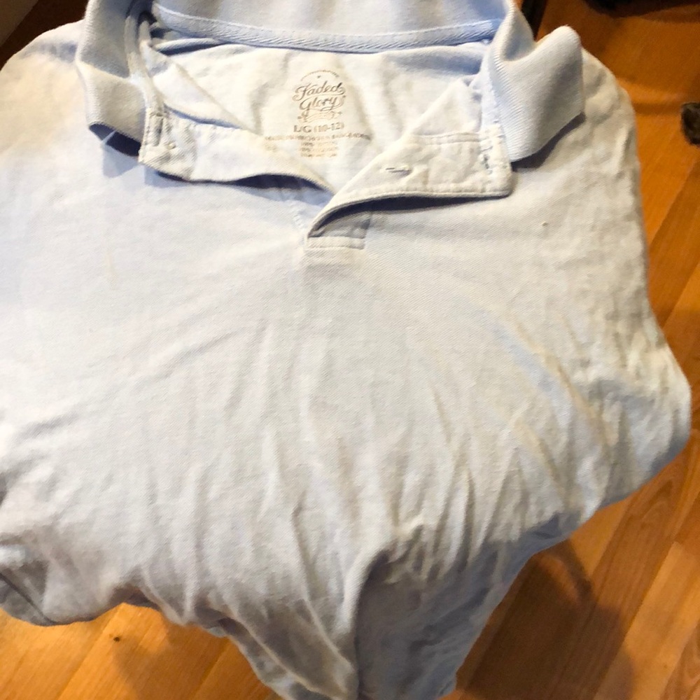 Faded glory light blue collard shirt